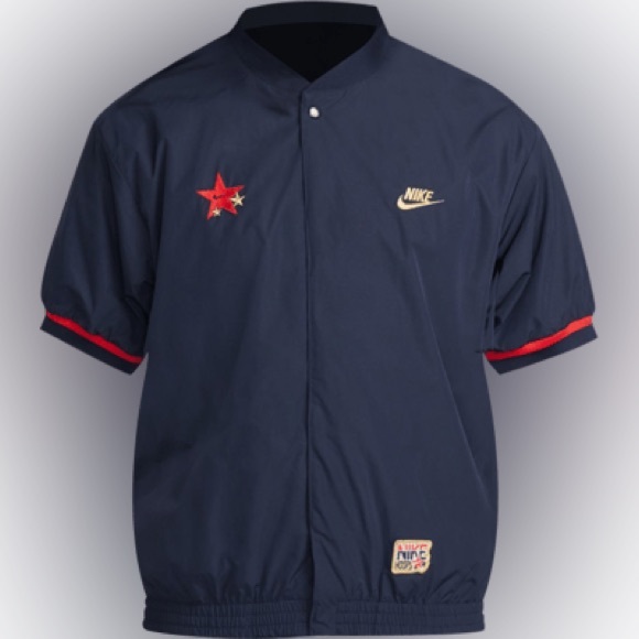 Nike navy blue AU short sleeve warm up size M